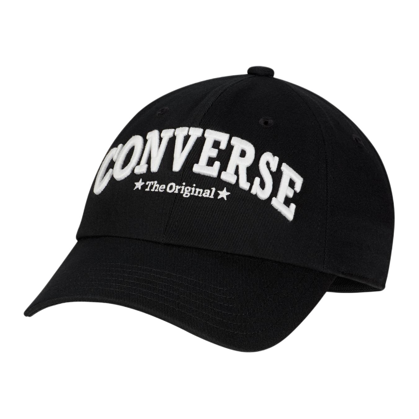 Converse Polyester Baseball Caps Unisex Black 10026511-A01 F