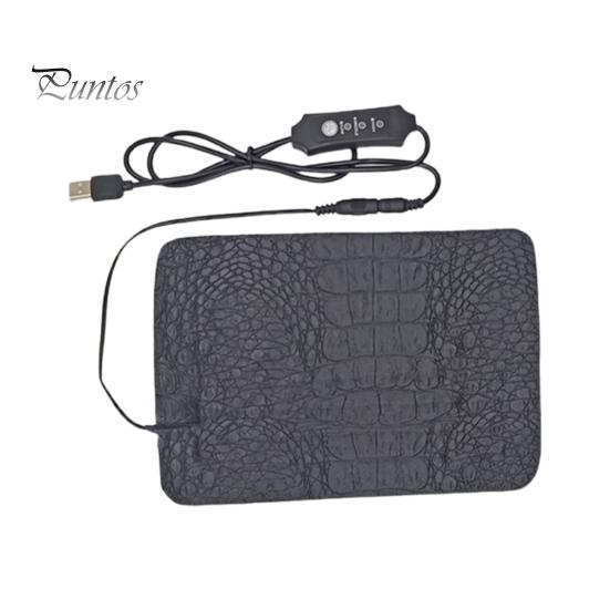 Pet Heating Mat 3 Gears Temperature Adjustment Rectangle Anti-scratch Climbing Cushion Warming Pad Electric Faux Leather Warm Reptile Accessories