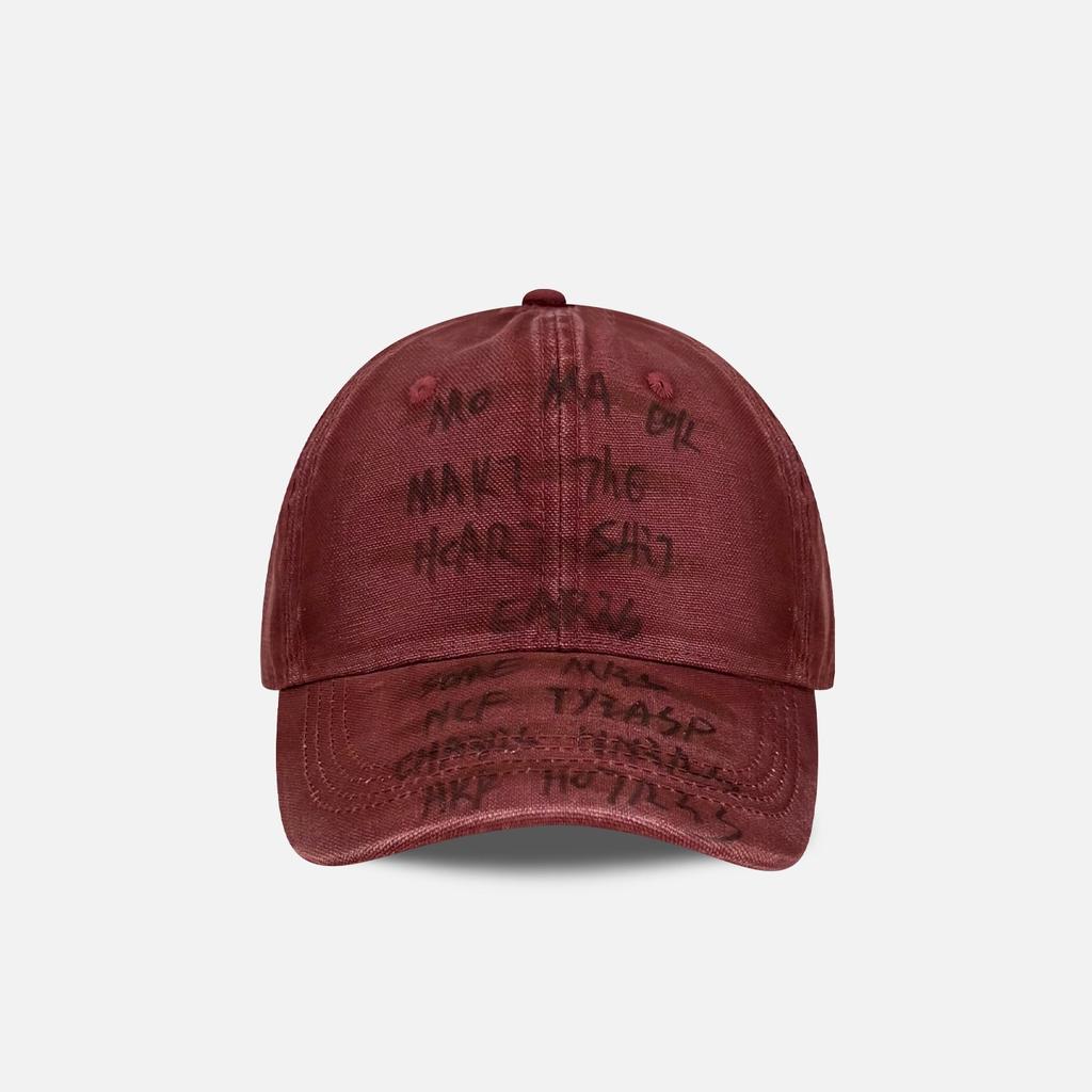 Fashion Hat Spring and Summer New Washed Denim Alphabet Baseball Cap Children's American Trend Brand Hand Painted Versatile Cap Men