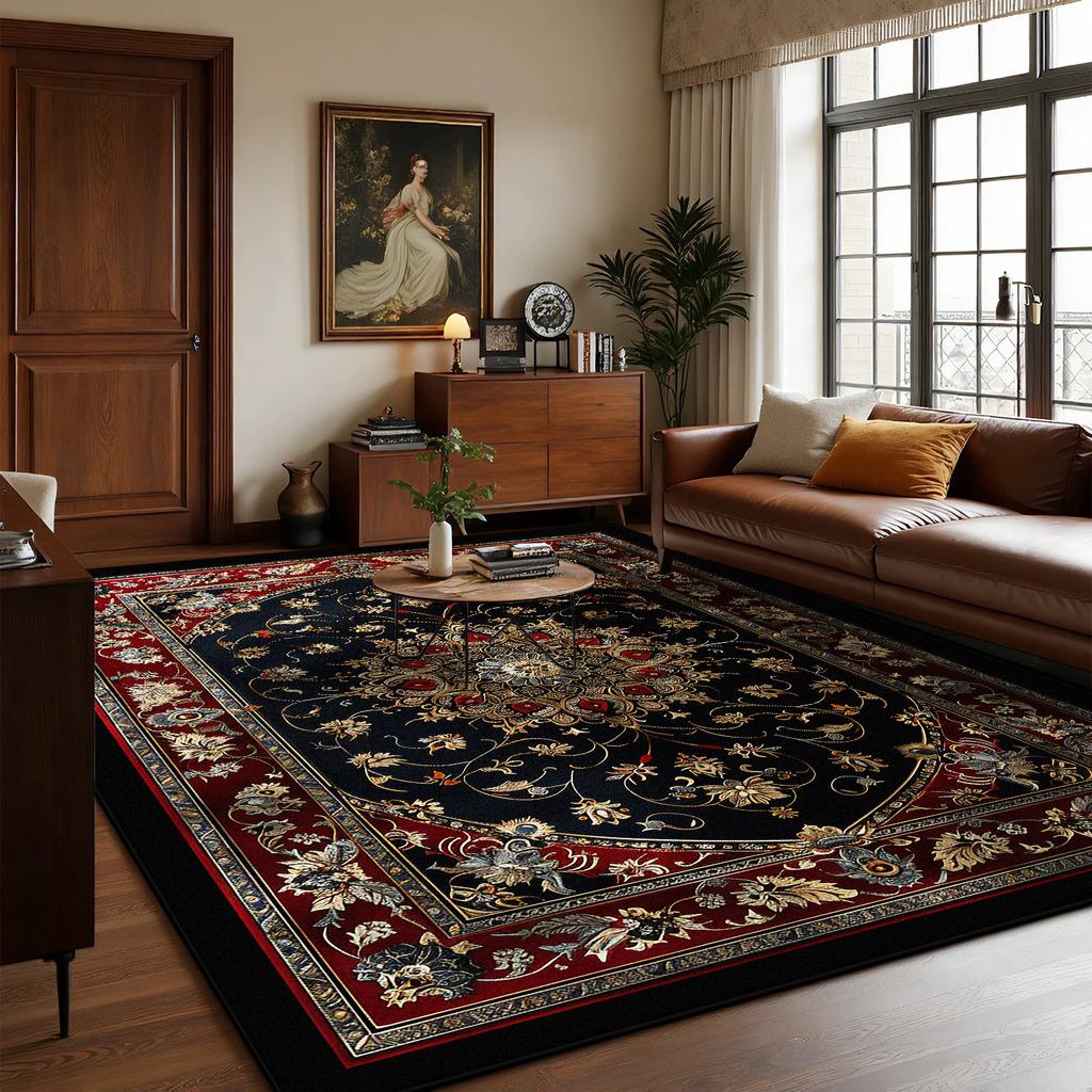 Perské luxusní velké koberce do obývacího pokoje Bohémská dekorace Domácí pohovková zóna Snadno čistitelný koberec Ložnice Šatna Protiskluzová podložka na podlahu