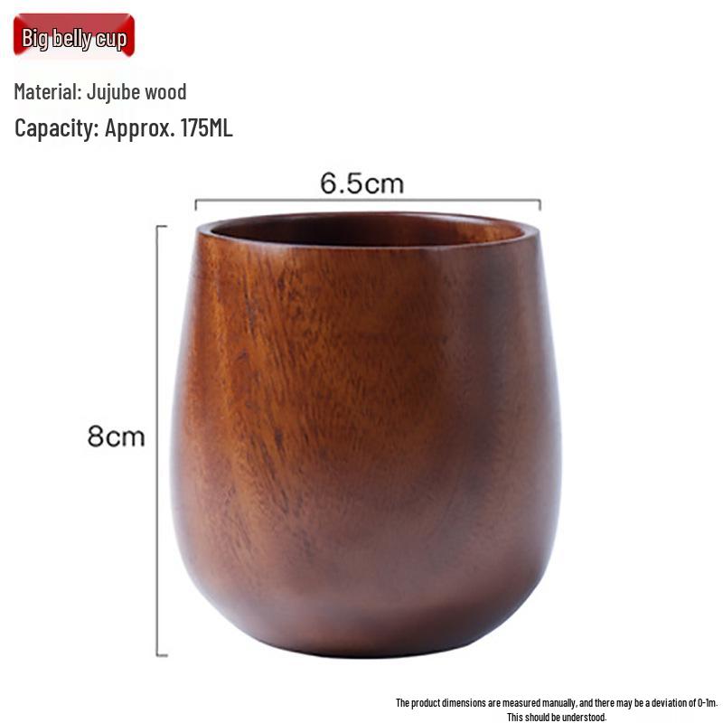 Japanese Jujube Wood Bowl for Adults & Kids, Solid Wood Noodle Bowl, Versatile Home Tableware
