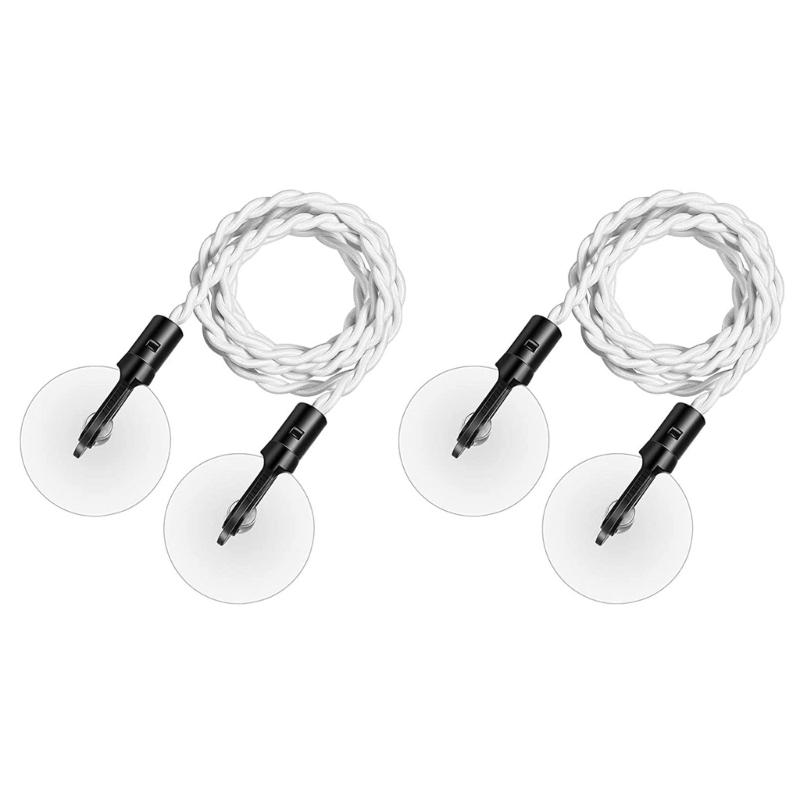 

2pcs 2.8m Outdoor Clothesline Retractable Clothes Washing Line with Suction Cups Hooks for Hotel Travel Camping Portable 1