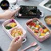New Bento Lunch Box For Student Office Worker Double Layer Microwave Warming Lunch Food Storage Container