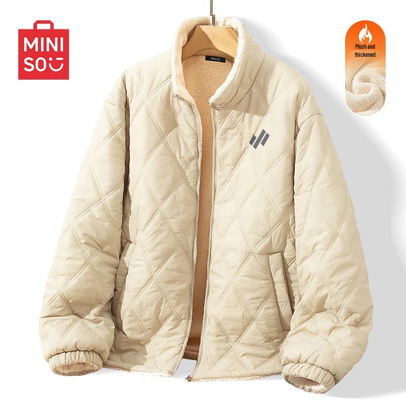 

MINISO Men s Winter Quilted Stand Collar Jacket M