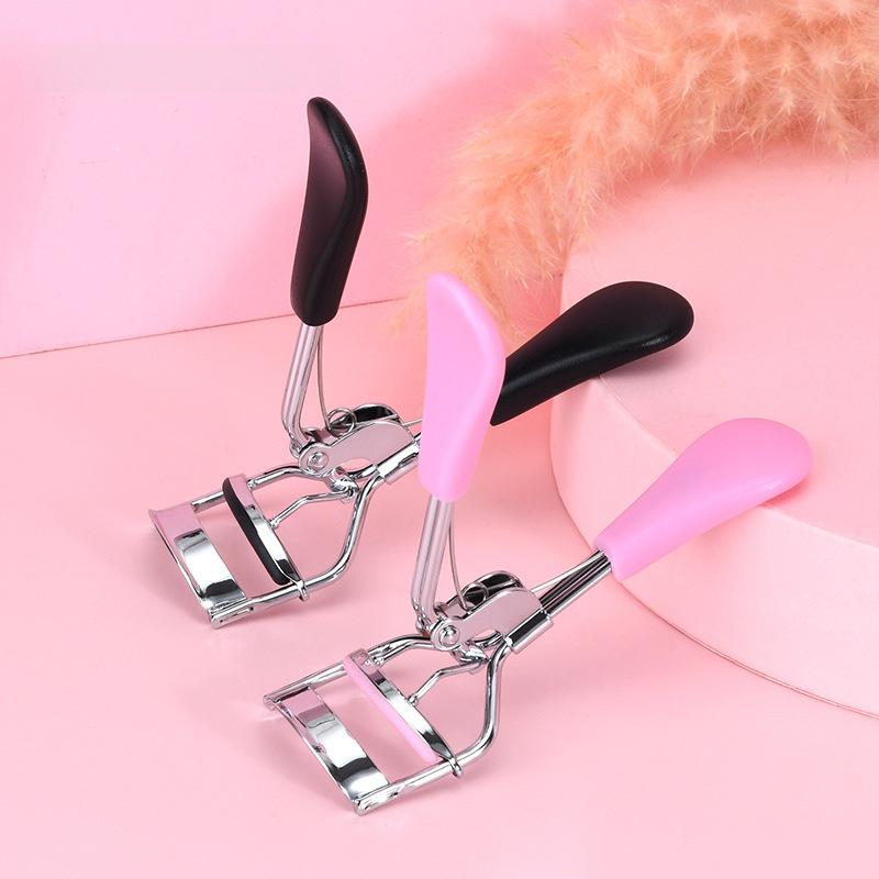 Max&Meet A4 Chrome-Plated Eyelash Curler with Plastic Handle - Korean Beauty Tool for Perfect Lash Shaping