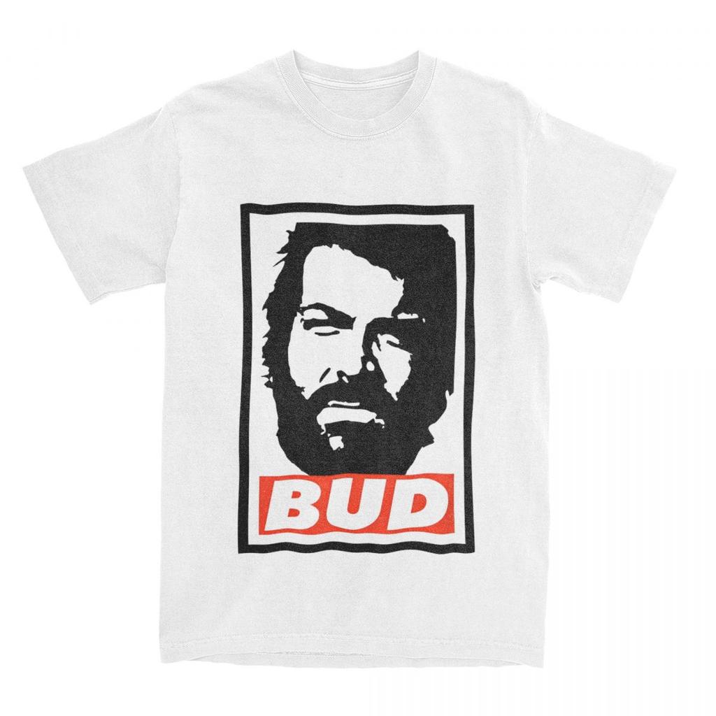 Maglietta Bud Spencer Attore Italiano Moda T-shirt Manica Corta Top Estetici Estivi Cotone Girocollo Magliette Oversize