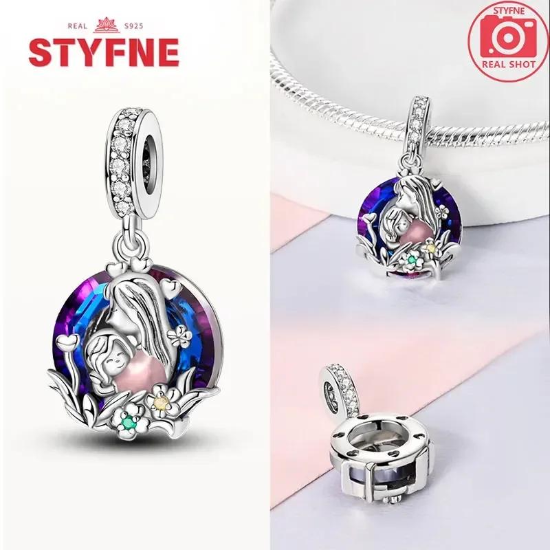 Real Copperour Lady Charm Bead The Virgin Mary Dangle Fitoriginal Bracelet Fine Jewelry Diy Gift For Women