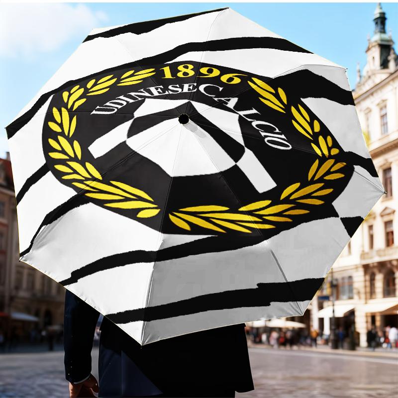 Udinese Calcio Crest Umbrella 8-Frame for Travel, Camping, Casual Lightweight Portable Umbrella, Essential for Every Family Holidays Gift