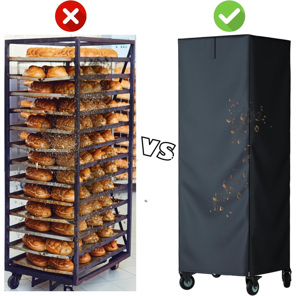 Kommerzielles Brotbackblech-Regalabdeckung, Passend für mehrstöckige Regale, Staubdichter Langlebiger Schutz (Nur Abdeckung)
