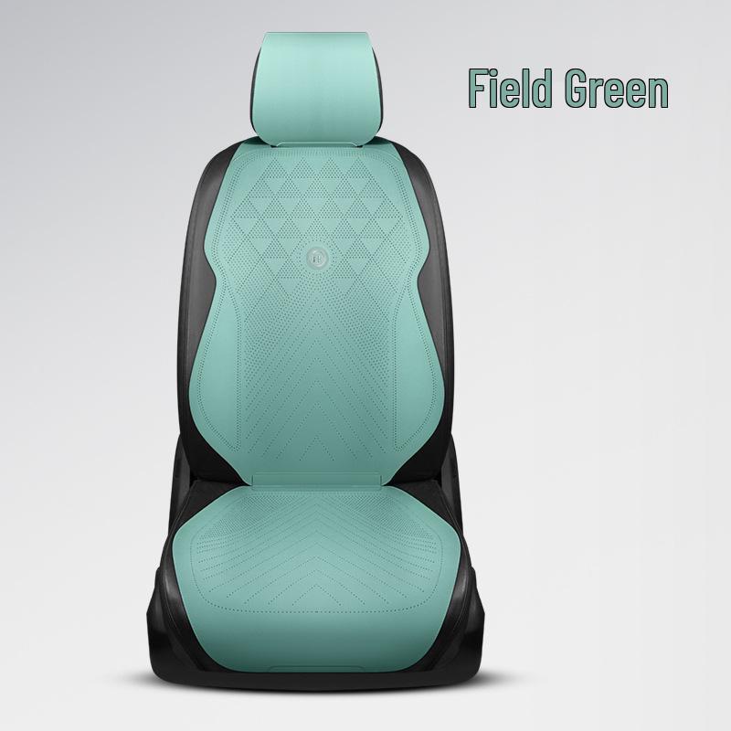 Universal Suede Car Seat Cushion Set - All-Season, Three-Piece, Summer-Ready, Thin Cushion with Lumbar Support.