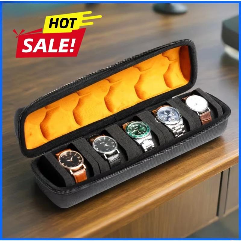 Portable Watch Storage Bag, Travel Watch Box, with Hard Shell Protector, Multiple Compartments, Suitable for Home and Travel Use