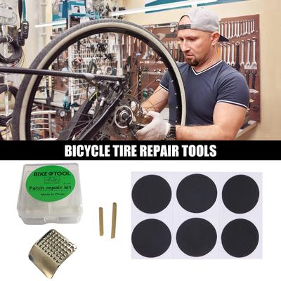 Bike Bicycle Tire Repair Set Inner Tube Patching Tyre Filler Glue Free Patch Kit
