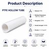 Tubo cavo in PTFE, tubo bianco in politetrafluoroetilene, lungo 250 mm, utilizzato per trasmissione, isolamento, macchinari fai-da-te