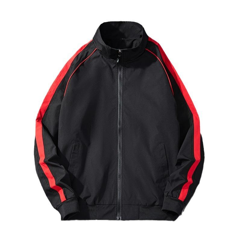 

Куртка мужская со стойкой воротником осенне-зимняя новая мужская корейская молодежная повседневная личность универсальная полосатая куртка 5XL