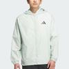 Adidas Water-Resistant Hooded Zip-Up Long Sleeve Jacket Unisex Jackets Linen-Green KA9291