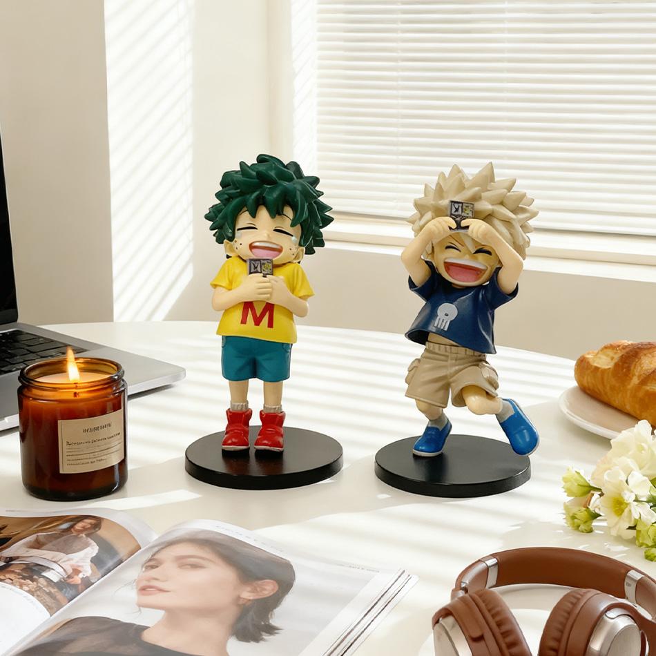 In Stock 2pcs Standing Anime Action Figures PVC Collectible Model Toys Kids Birthday Toys Decorative Christmas Gifts for Fans