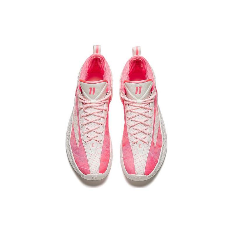 Anta KT9 Mid top Nitrogen Technology Basketball Shoes Men's Pink White Sneakers 112411101-1