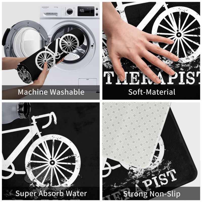 Mountain Bike Front Door Mat Anti-Slip Outdoor Absorbent Bicycle Racing MTB Biker Doormat Kitchen Bedroom Entrance Rug Carpet