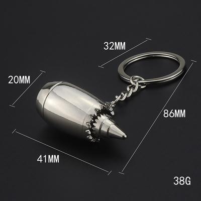 Design Metal Plane Engine Keychains Mini Jet Engine Keyrings Gifts