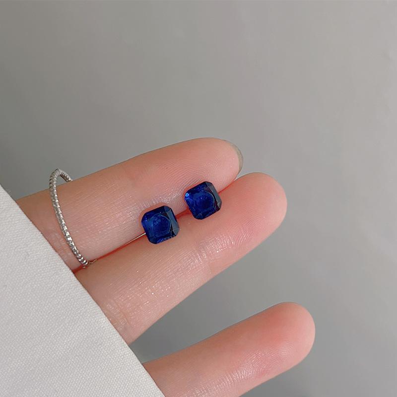 S925 Silver Stud Earrings Women's Ear Hole Earrings Niche Design Earbone Studs High-end Earrings