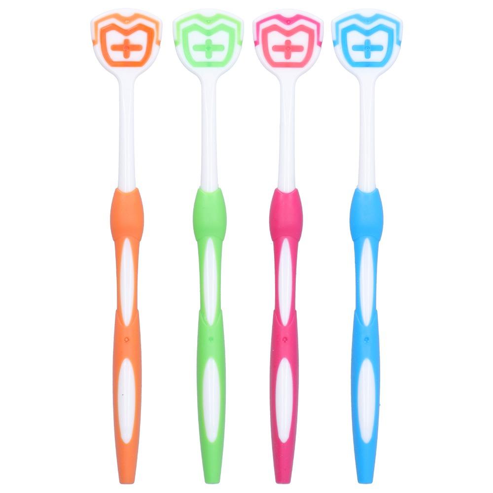 Plastic Tongue Scraper Portable Freshen Breath Tongue Scraper Tongue Brush Cleaner For Oral Care
