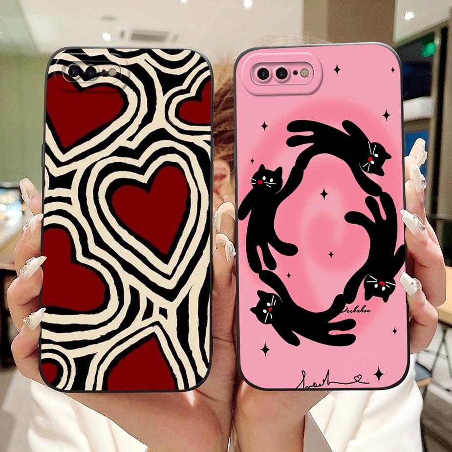 For Apple iPhone 7 Plus Case iPhone8 Plus Luxury Candy Painted Cover Shockproof Phone Case For iPhone 8 iPhone7 Plus Soft Fundas