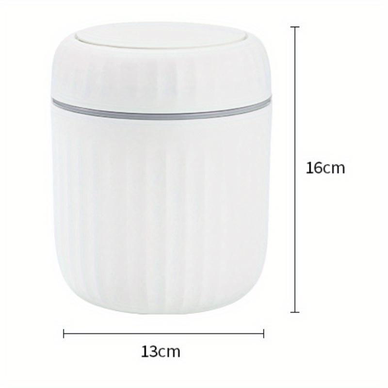 

1 шт. Мини-мусорное ведро с нажимной крышкой, Компактная настольная корзина для макулатуры белый