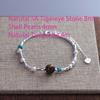 PANJBJ 925 Silve Beads Letters Bracelet for Women Girl Gift Punk Good Luck Simplicity Jewelry
