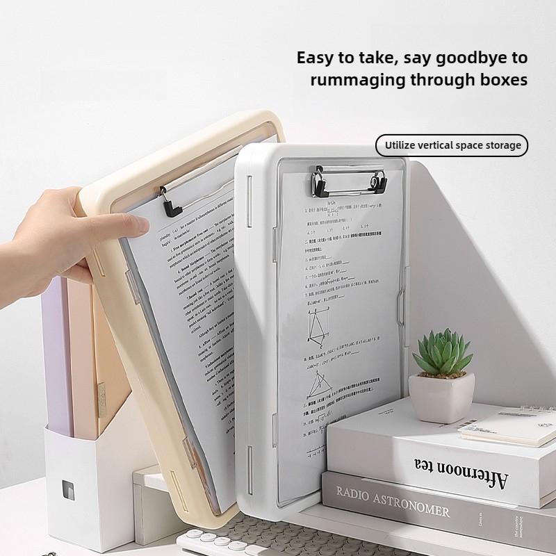 A4 Multi Function Student Folder Exam File Organizer with Clip Office Document Holder School Supplies Paper Board Storage