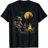 Camping Bear Drinking Beer Hiking Nature Funny Grizzly Bear T-Shirt