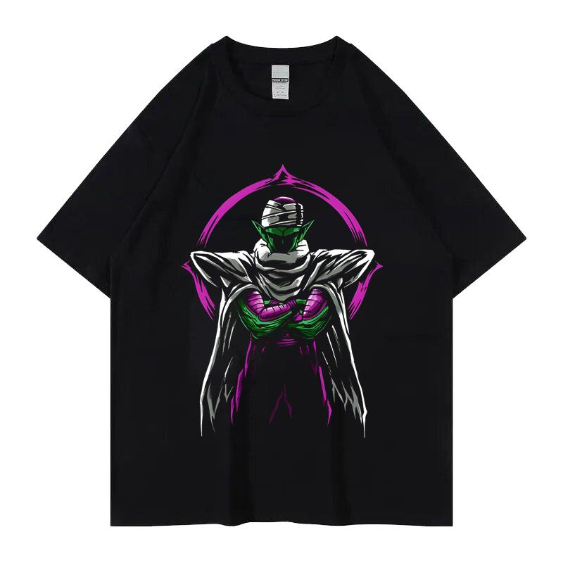 Japanese Animation Dragon Ball Short-sleeved Devil Buou Printed T-shirt Crew Neck Clothes Men and Women Couple Clothing Summer