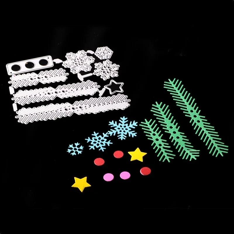 Kreativer Weihnachtsbaum Metall Stanzformen DIY Scrapbooking Prägefolder Anzug für Stanzmaschine Papier Schablonen Bastelgeschenk