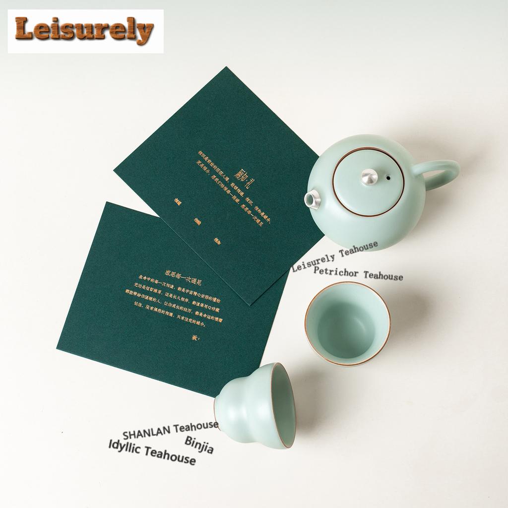 Ru Kiln Sky Blue Tea Set Complete Set Elegant Tea Ceremony Set Household Teapot And Tea Cup Set Chinese Tea Set Collection Gift