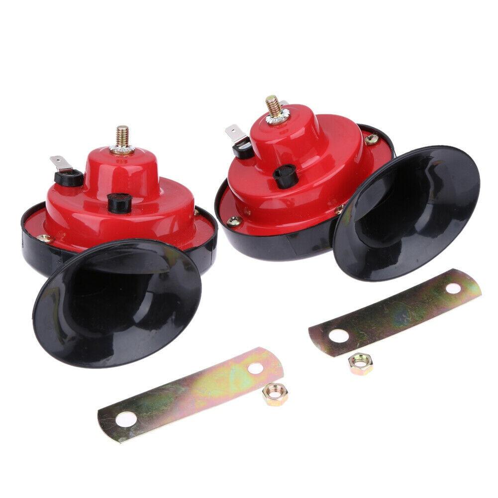 

1Пара Универсальные автомобильные рупоры 12V 300DB Труба Супер громкий воздушный рупорный компрессор с монтажными комплектами Автомобильный трубный громкоговоритель 410 & 510 Гц красный/чёрный