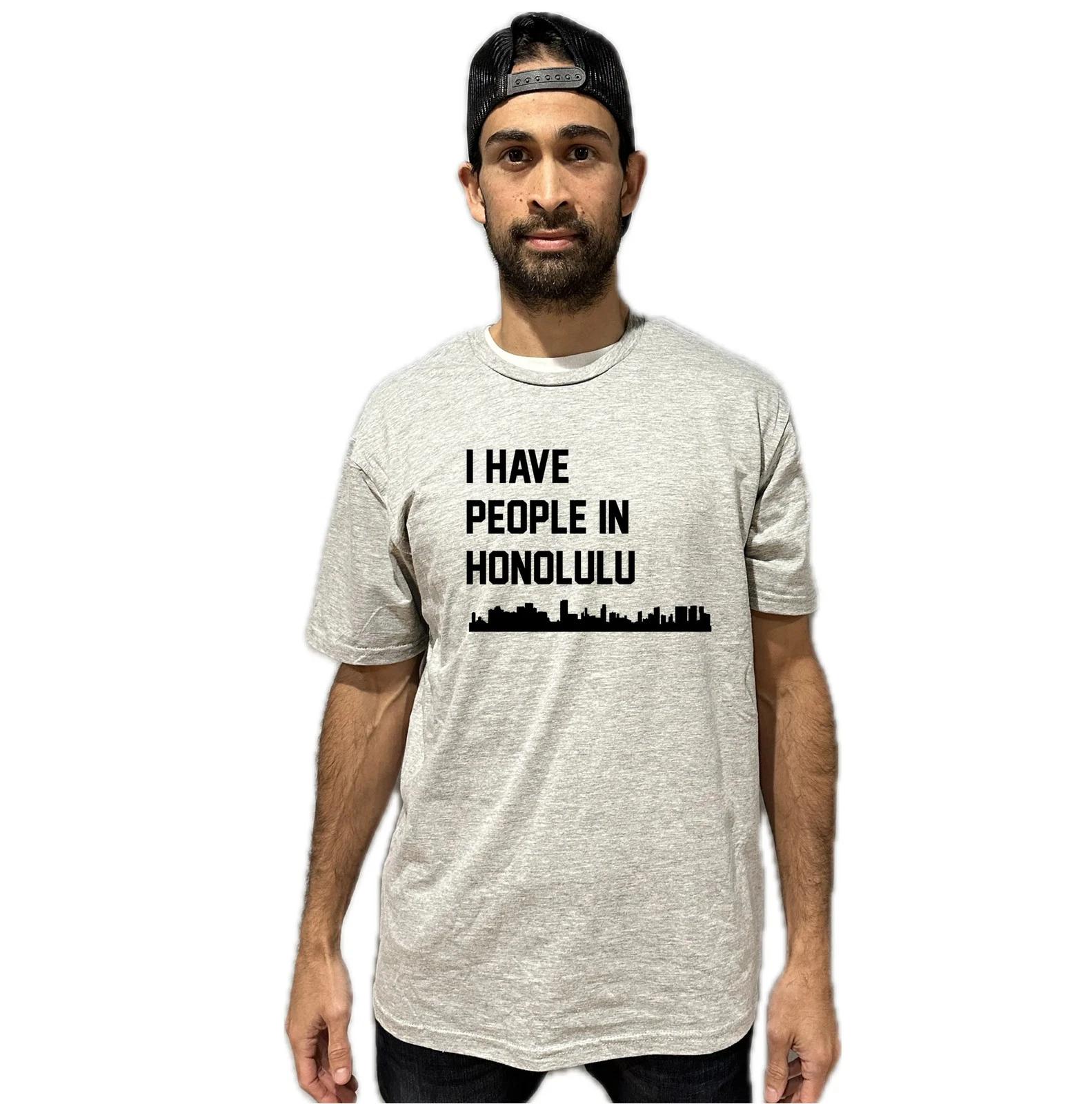 I Have People In Honolulu Hawaii Skyline T-Shirt M