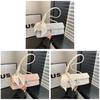 Pu Small Square Shoulder Bag For Women With Phone Pocket In Street Style For Daily Use