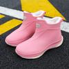 New rain shoes women's non-slip short tube waterproof shoes fashionable adult outdoor kitchen work shoes short rubber shoes