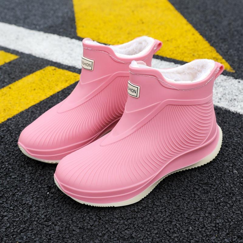 New rain shoes women's non-slip short tube waterproof shoes fashionable adult outdoor kitchen work shoes short rubber shoes
