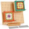 Handgefertigte DIY-Häkel-Blocking-Platte mit 20 Edelstahlstiften Langlebiges Garnstrickwerkzeug für Oma-Faserhandwerk Wiederverwendbar JXB