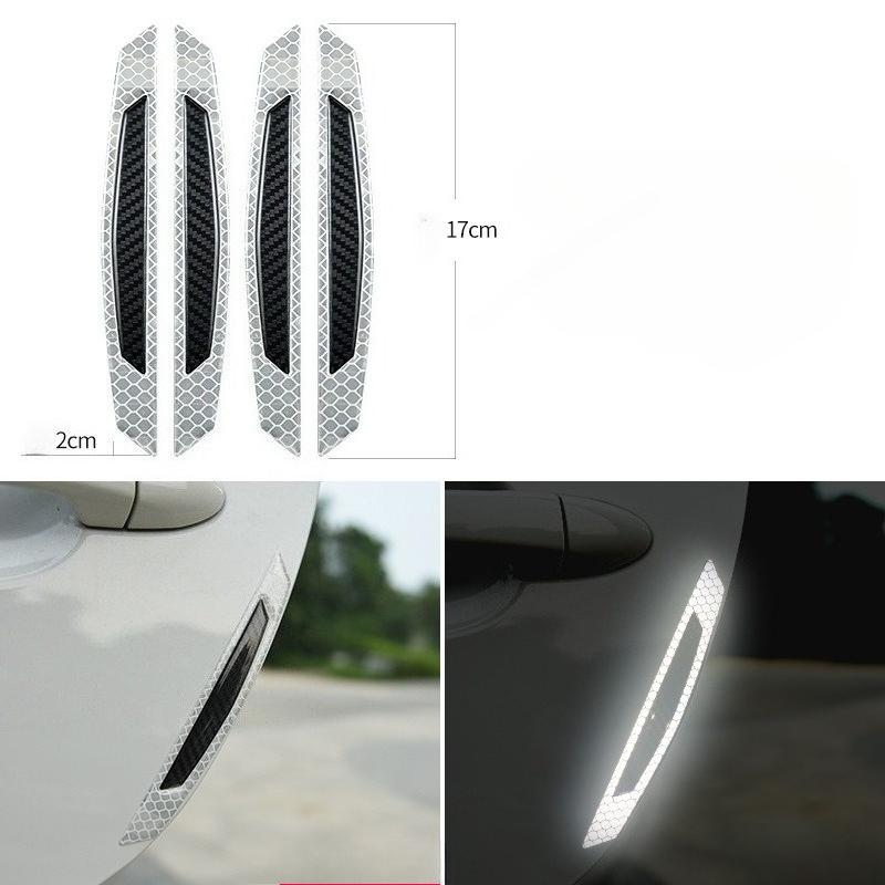 4 ks reflexních samolepek na auto - Ochrana proti poškrábání & Vylepšený vzhled, Vhodné pro PVC materiál