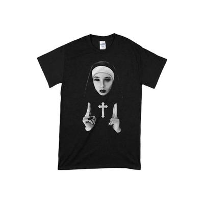Horror Unheilige Nonne T-Shirt Herren Damen 100% Baumwolle Große Größen Übergroß Sommer Bedruckt Lässig Streetwear Rundhals Unisex T-Shirts 43001
