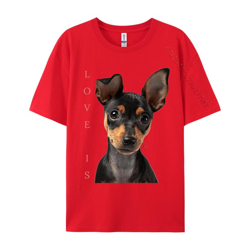 Maglietta Pinscher Nano Mamma Papà del Cane T-shirt Amore Cucciolo Magliette per Animali Domestici Ultimo Modello Camisa Manica Corta Magliette Unisex Top Casual T-shirt