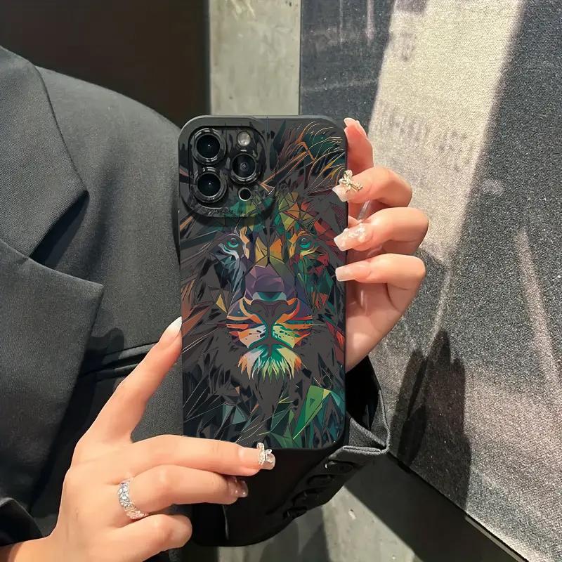 Colorful Lion Pattern Phone Case For iPhone 17 16 15 Cases iPhone 14 13 12 11 Pro Max 16Plus 16E 17Air Shockproof Silicone Cover