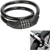 4-digit Code Lock - AIMOONSA - Bicycle Anti-theft - High-strength Steel Cable - Zinc Alloy Head - Keyless, Portable