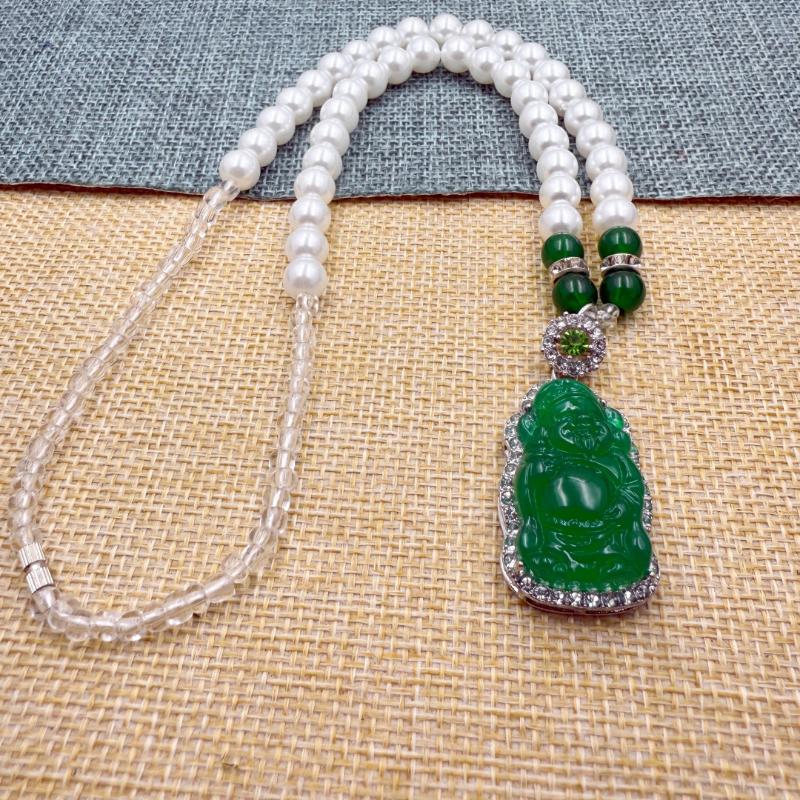 Chinese Style Pearl Guanyin Buddha Necklace Pendant Exquisite Versatile Sweater Chain Fashion Jewelry Mother'S Day Gift