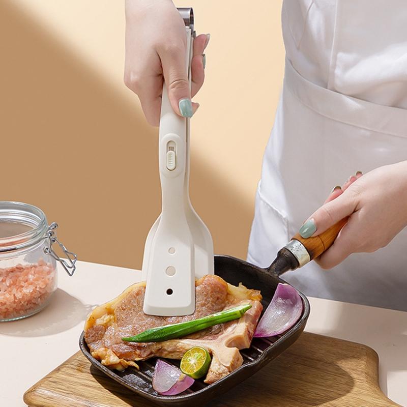 

Kitchen Steak Tong Silicone Spatula Anti-Scalding Frying Fish Clip (No FDA Certification,BPA Free) Type A