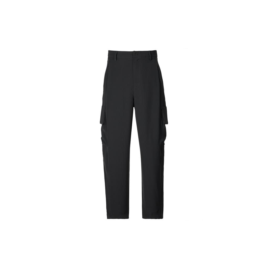 Adidas Sports Lifestyle Series Wu Zong Series Multi-Pocket Tapered Solid Color Knitted Sports Pants Men Pants Black JL9355