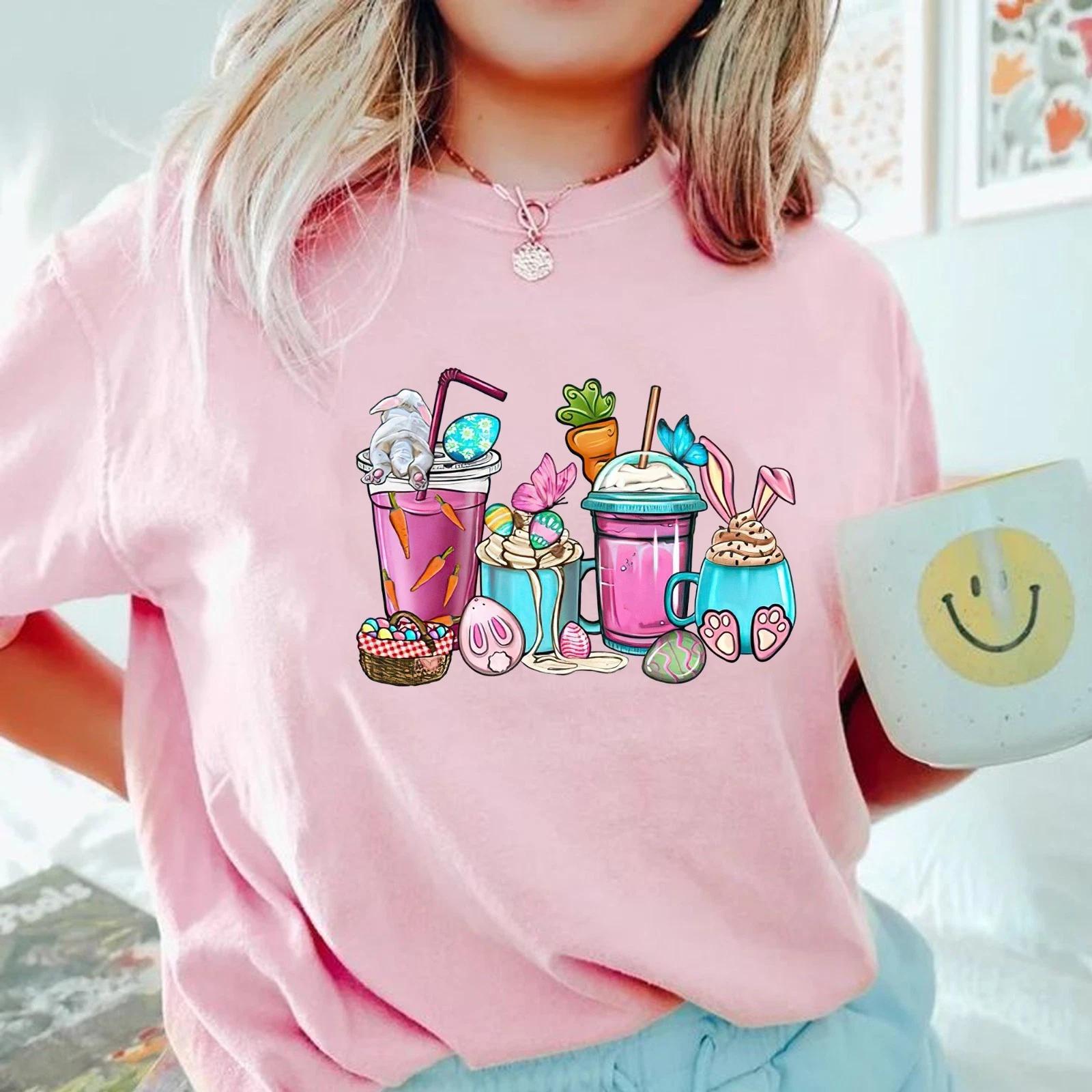 Coffee Lover Easter Day Shirt, Coffee Latte Cups Tee for Easter Day, Easter Gift 3XL