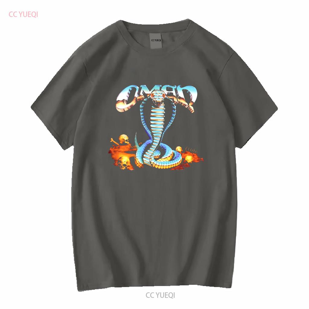Omen T Shirt Warning Of Danger Heavy Metal Band Mens Small Long or Short Sleeves Vintage Washed Graphic Soft