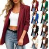 Women's Business Casual Long Sleeve Lapel Collar Jacket for Work Wear